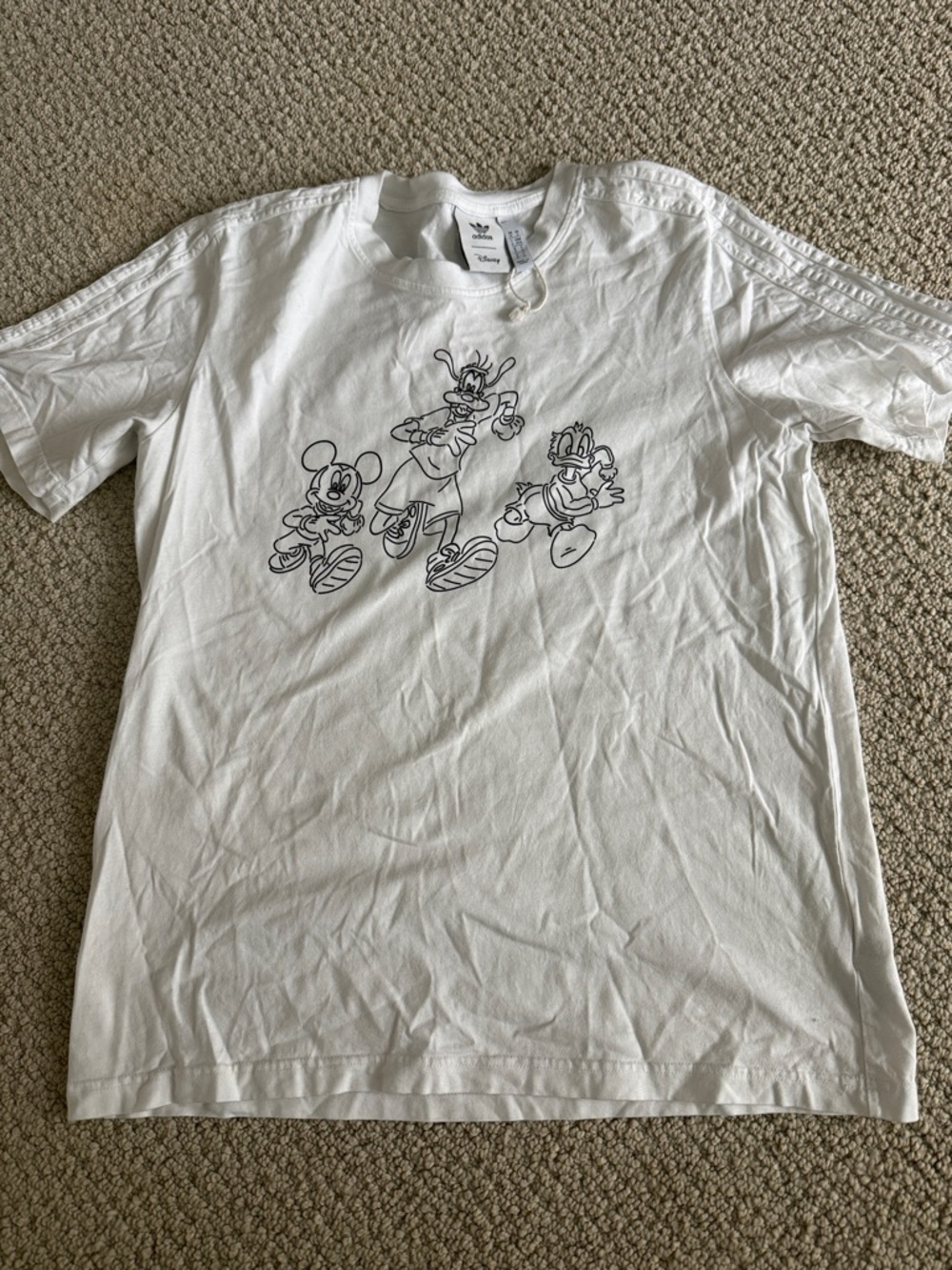 Adidas MICKEY MOUSE AND FRIENDS GOOFY TEE Graphic Disney Shirt Top Mens M